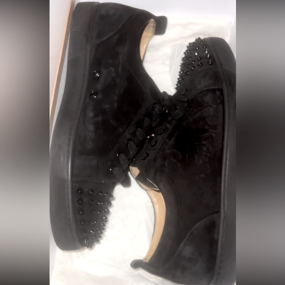 Christian Louboutin size 45.5 suede black. Worn twice